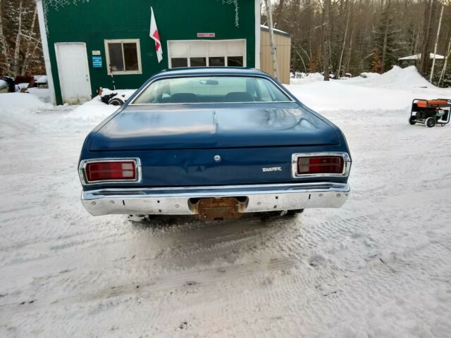 1973 Blue Plymouth Duster Coupe