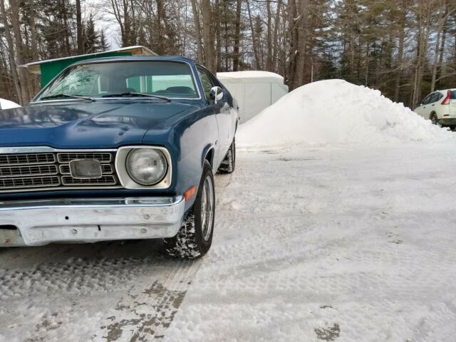 1973 Blue Plymouth Duster Coupe