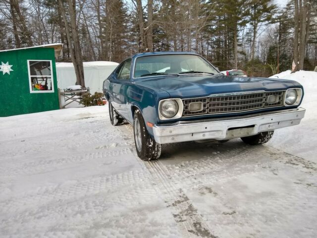 1973 Blue Plymouth Duster Coupe