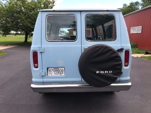 1986 Blue Ford E-Series Van Van