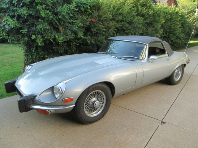 1974 Silver Jaguar E-Type Convertible