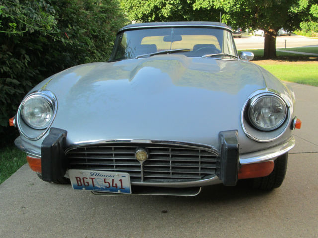 1974 Silver Jaguar E-Type Convertible