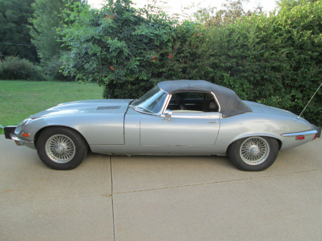 1974 Silver Jaguar E-Type Convertible