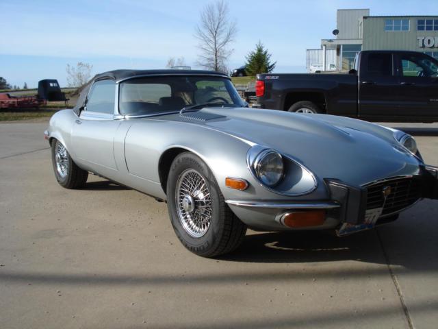 1974 Silver Jaguar E-Type Convertible