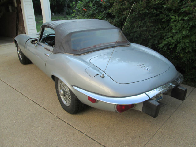 1974 Silver Jaguar E-Type Convertible