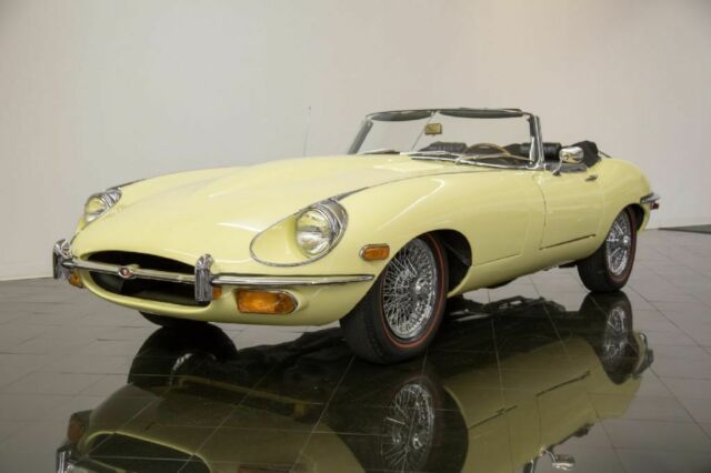 1969 Pale Primrose Jaguar E-Type Series II Convertible --