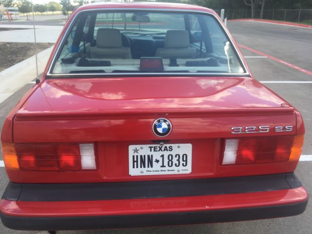 1986 Red BMW 3-Series Coupe