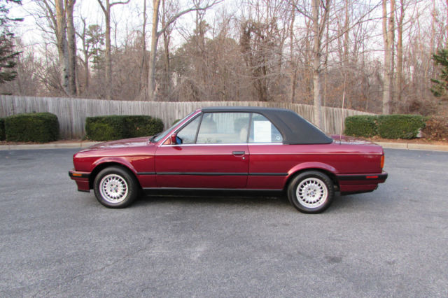 1992 Calypso Red BMW 3-Series Convertible