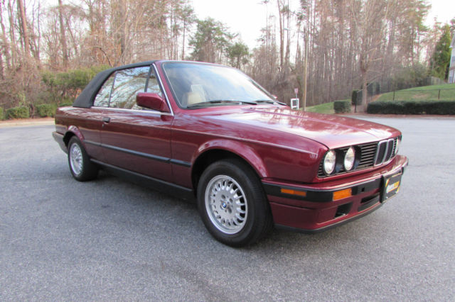 1992 Calypso Red BMW 3-Series Convertible