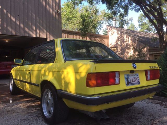 1987 Yellow BMW 3-Series Coupe
