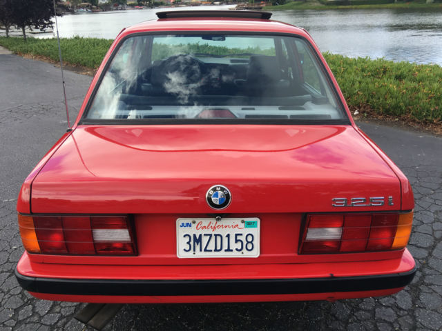1989 Cinnabar Red BMW 3-Series Sedan