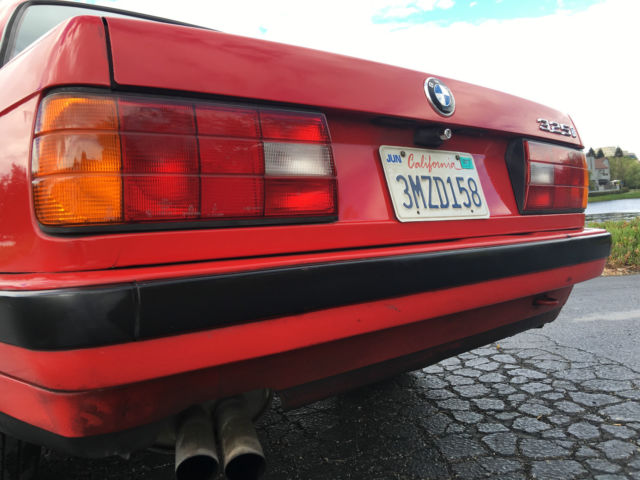 1989 Cinnabar Red BMW 3-Series Sedan