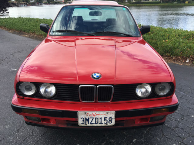 1989 Cinnabar Red BMW 3-Series Sedan