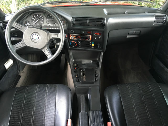 1989 Cinnabar Red BMW 3-Series Sedan