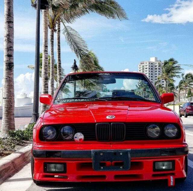 1990 Red BMW 3-Series Convertible
