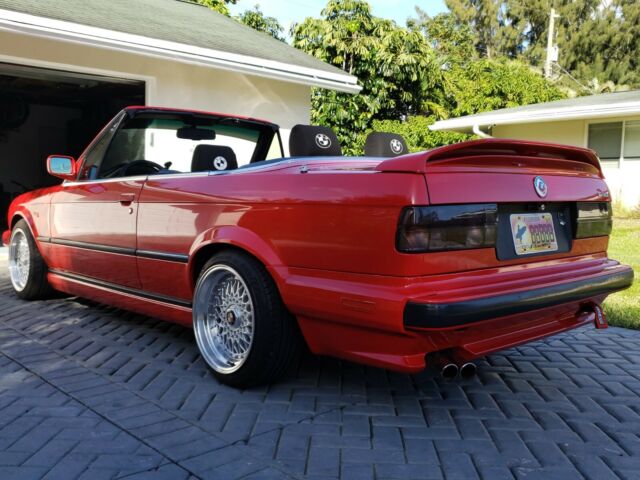 1990 Red BMW 3-Series Convertible