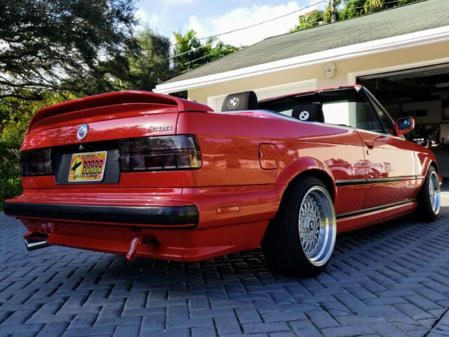 1990 Red BMW 3-Series Convertible