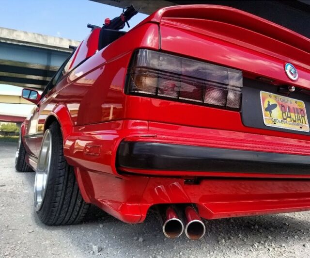 1990 Red BMW 3-Series Convertible