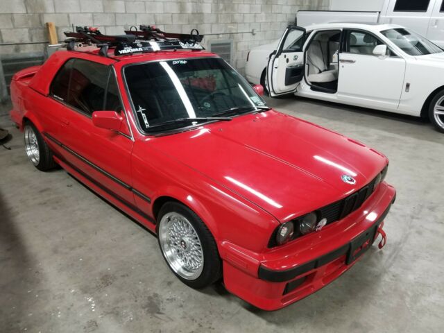 1990 Red BMW 3-Series Convertible
