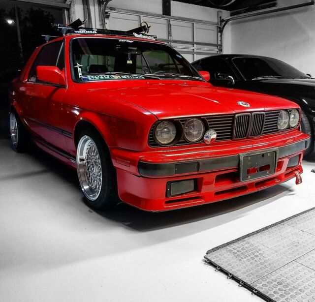 1990 Red BMW 3-Series Convertible