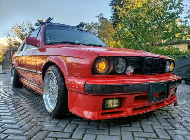 1990 Red BMW 3-Series Convertible