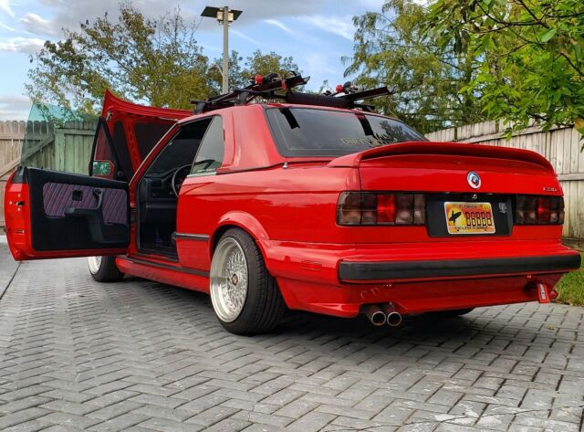 1990 Red BMW 3-Series Convertible
