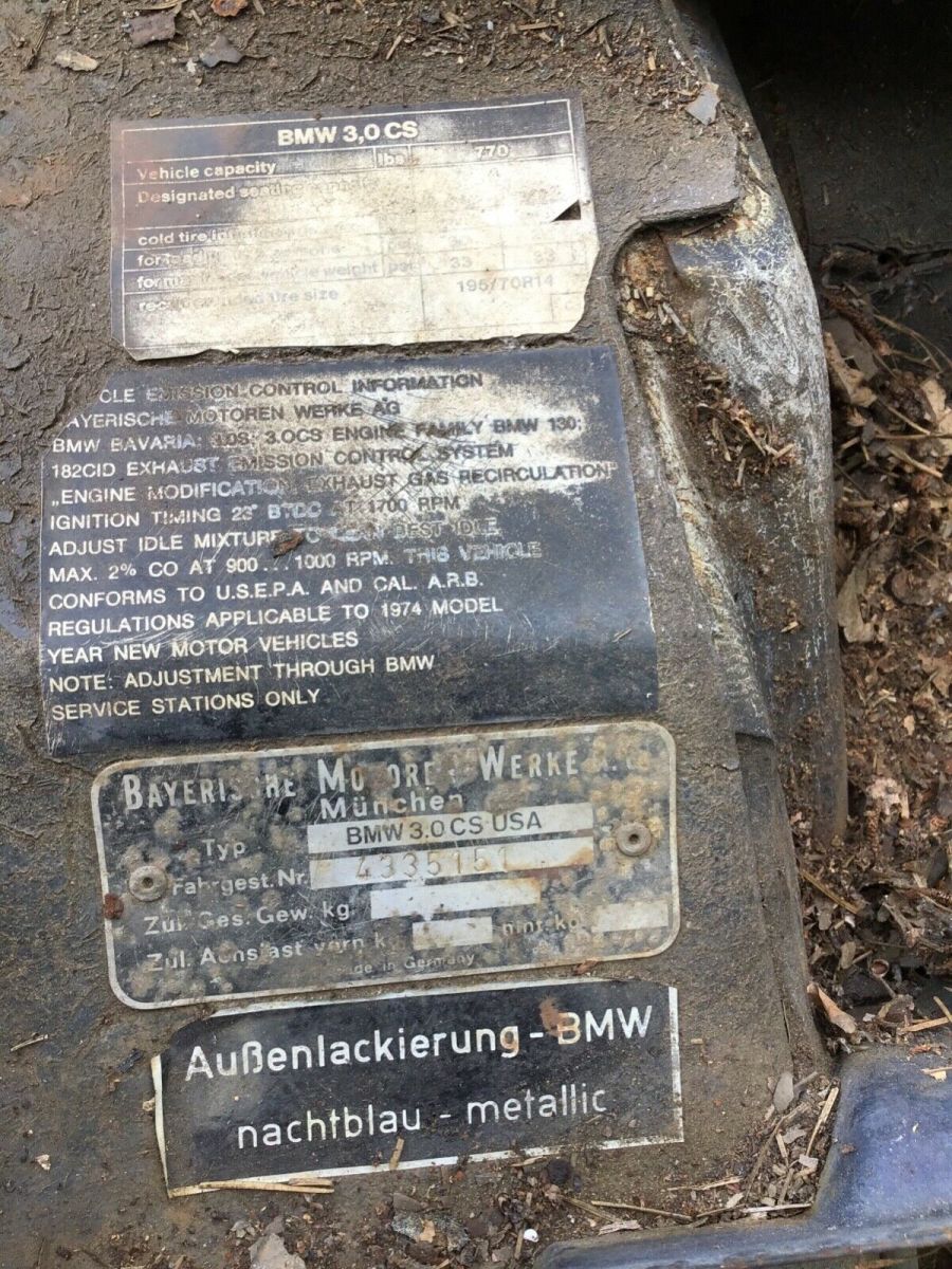 1974 Blue BMW 3-Series Coupe