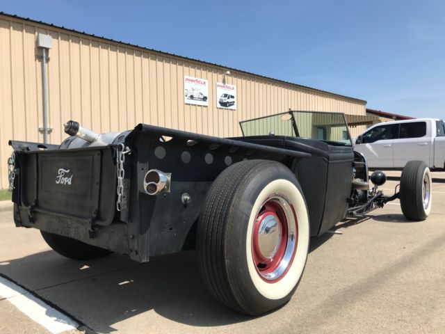 1928 Black FORD RAT ROD T BUCKET WHITE WALLED OPEN PIPED T BUCKET