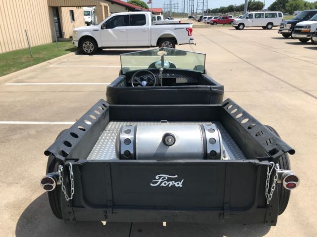 1928 Black FORD RAT ROD T BUCKET WHITE WALLED OPEN PIPED T BUCKET