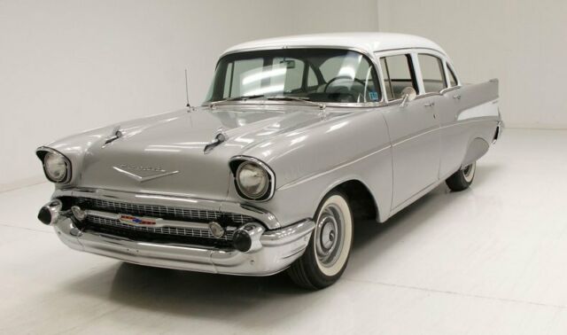 1957 Silver Chevrolet Bel Air/150/210 Sedan