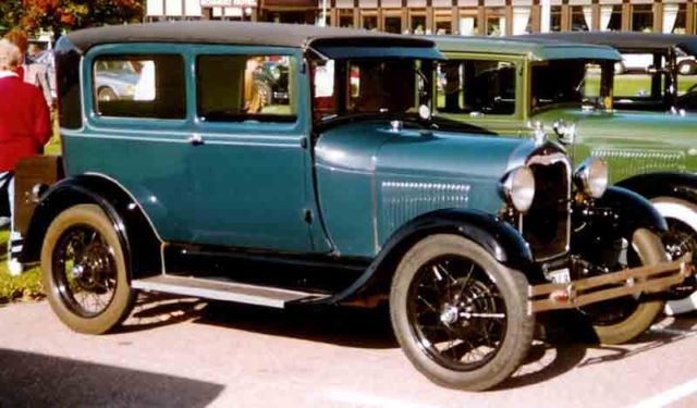 1928 Green Ford Model A Coupe