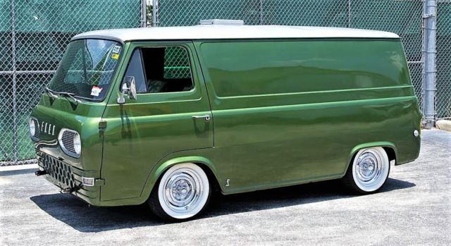 1961 Green Ford Econoline Club Wagon