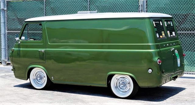 1961 Green Ford Econoline Club Wagon