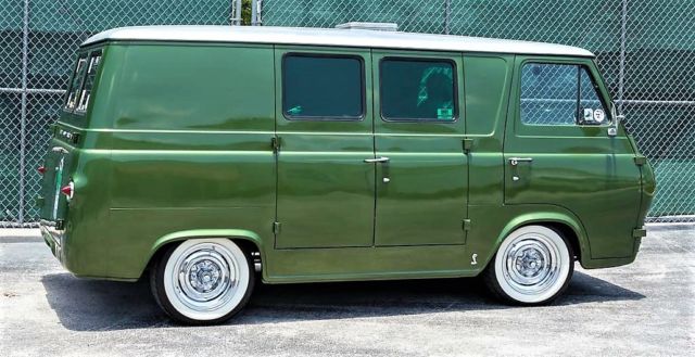 1961 Green Ford Econoline Club Wagon