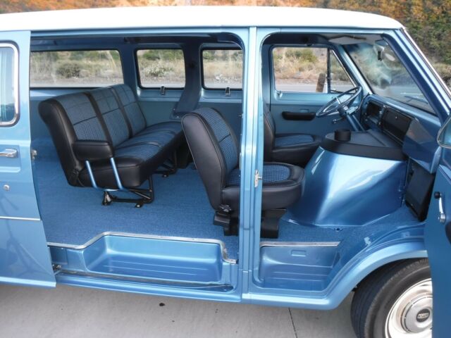 1972 Viking Blue Ford E-Series Van Extended Passenger Van