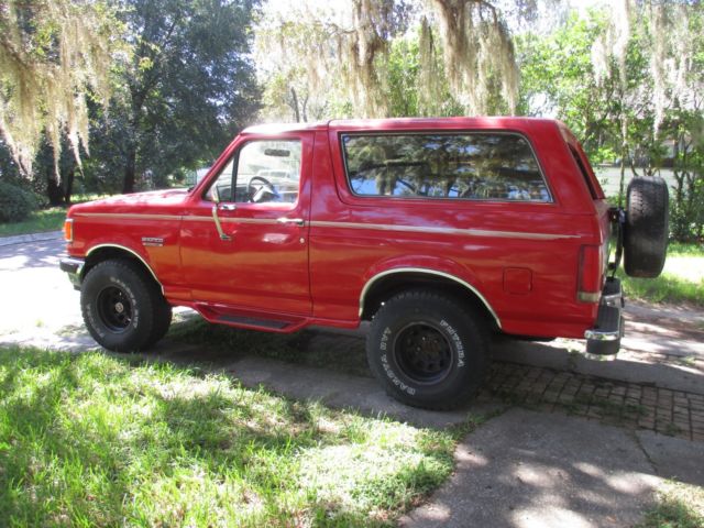 1988 Red Ford Bronco SUV