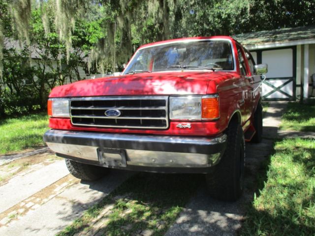 1988 Red Ford Bronco SUV