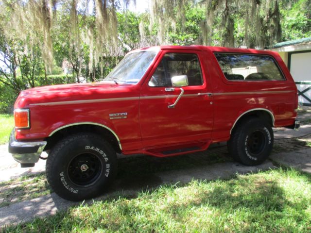 1988 Red Ford Bronco SUV