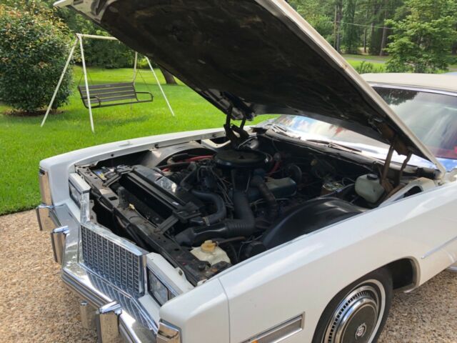 1976 White Cadillac Eldorado Convertible
