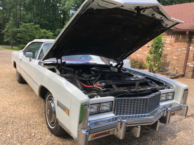 1976 White Cadillac Eldorado Convertible