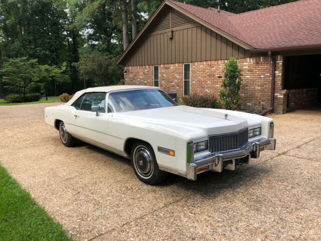 1976 White Cadillac Eldorado Convertible