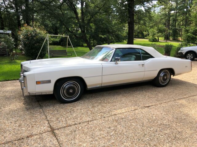 1976 White Cadillac Eldorado Convertible