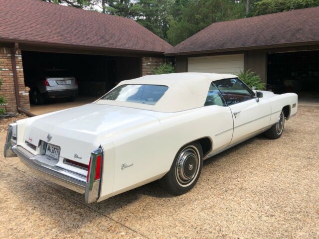 1976 White Cadillac Eldorado Convertible