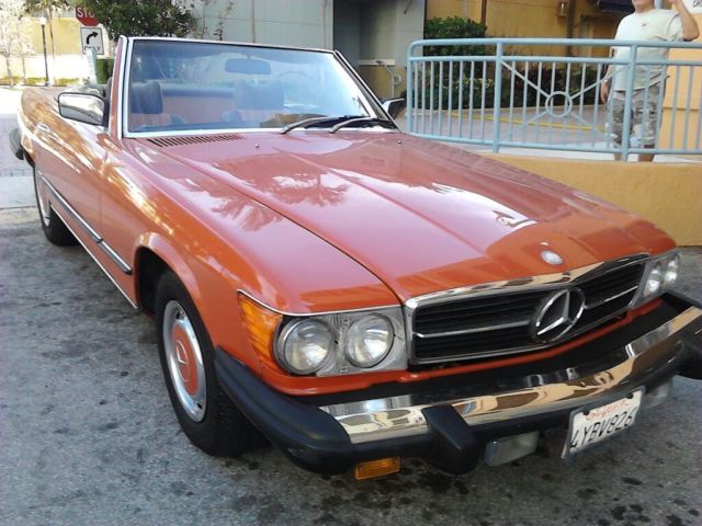 1977 English Red Mercedes-Benz SL-Class Convertible