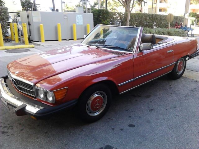 1977 English Red Mercedes-Benz SL-Class Convertible