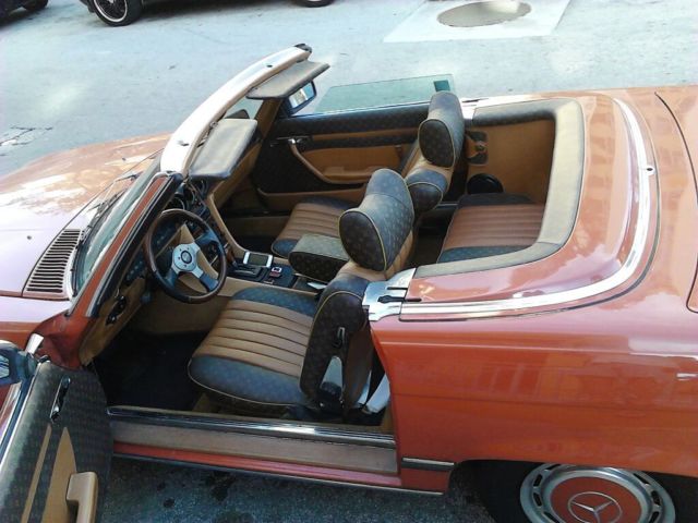 1977 English Red Mercedes-Benz SL-Class Convertible
