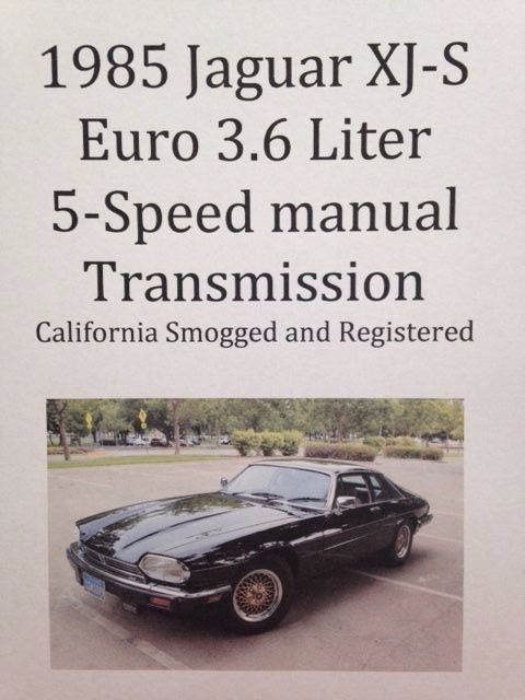 1985 Black Jaguar XJS Coupe