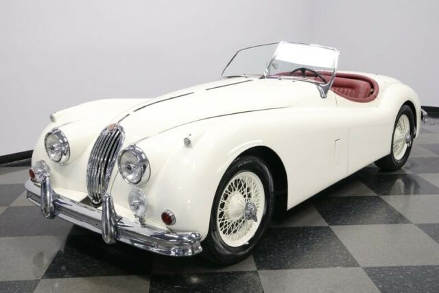1956 White Jaguar XK Convertible