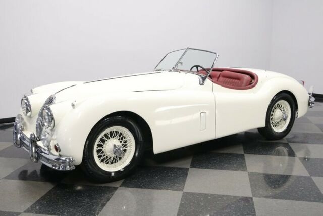 1956 White Jaguar XK Convertible
