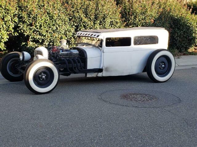 1928 White Ford Model A Coupe
